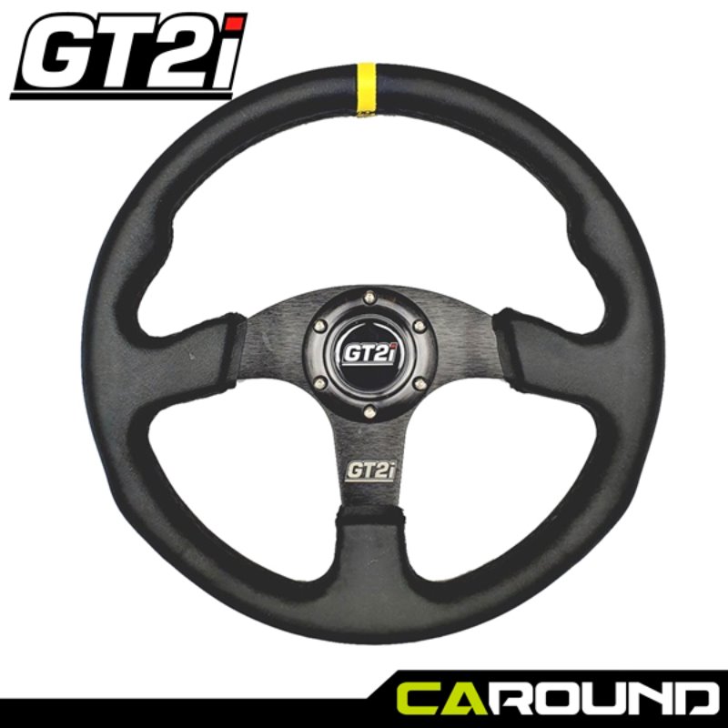 GT2i RACE 플랫 가죽 스티어링 핸들 (스티어링 휠)