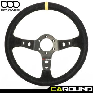 GP RACE 콘도르 스웨이드 레이싱 휠 - 블랙 옐로우 (Steering Wheel)