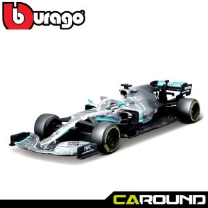 브라고 1:43 메르세데스 AMG 페트로나스 2019 F1 머신 W10 No.77 발테리 보타스 다이캐스트