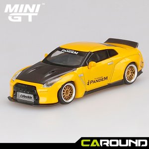 미니지티(124) 1:64 팬덤 닛산 GT-R R35 덕테일 / 메탈릭 옐로우 / 카본후드