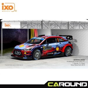 ixo 1:24 현대 i20 쿠페 WRC No.11 몬테카를로 랠리 2019 - 뉴빌 / 길슨