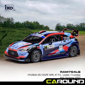 ixo 1:43 현대 i20 쿠페 WRC No.7 Sardegna 랠리 2020 -  P-L. Loubet / V.Landais (RAM764LQ)