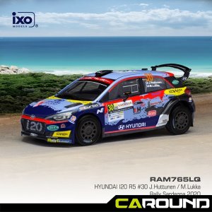 ixo 1:43 현대 i20 쿠페 WRC R5 No.30 Sardegna 랠리 2020 - J.Huttunen / M.Lukka