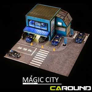 Magic City 1:64 매직시티 스바루 튜닝샵 디오라마