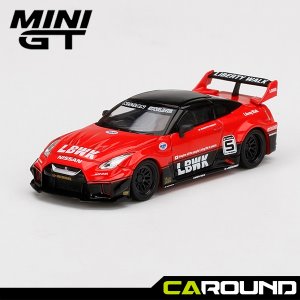 미니지티(324) 1:64 LB-실루엣 웍스 GT 닛산 35GT-RR 버전1 - 레드/블랙