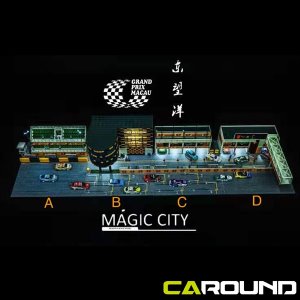 (세트 우선 판매) Magic City 1:64 매직시티 마카오 그랑프리 서킷 디오라마 (4종)