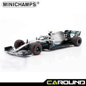 미니챔프 1:18 메르세데스 AMG 페트로나스 F1 W10 No.77 영국 그랑프리 2019 - 발테리 보타스