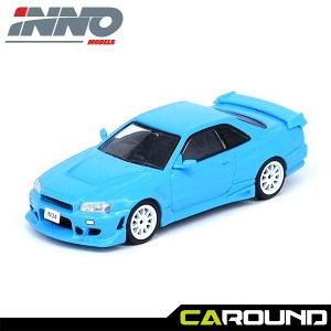 이노64 1:64 닛산 스카이라인 GT-T R34 - 베이비 블루 (2022 홍콩 토이카 살롱 특별판)