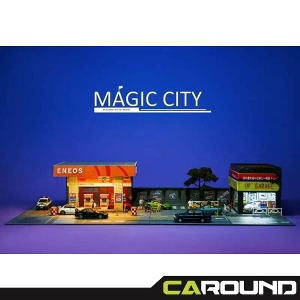 Magic City 1:64 매직시티 주유소 및 전시장 디오라마 - ENEOS