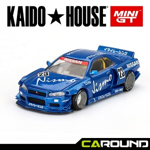 KaidoHouse x 미니지티(KHMG055) 1:64 닛산 스카이라인 GT-R (R34) 카이도 웍스 V3 - 블루