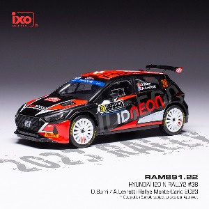 ixo 1:43 현대 i20 N Rally2 WRC No.38 2023 몬테카를로 랠리 - O.Burri / A.Levratti (RAM891.22)