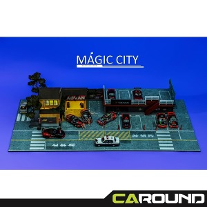Magic City 1:64 매직시티 일본 튜닝샵 및 2층 주차장 - 어드반 (110073)