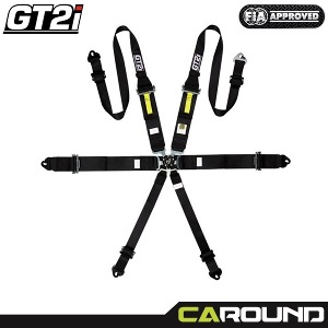 GT2i 레이스 - 6점식 레이싱 벨트 Racing harness (FIA 인증) - 블랙