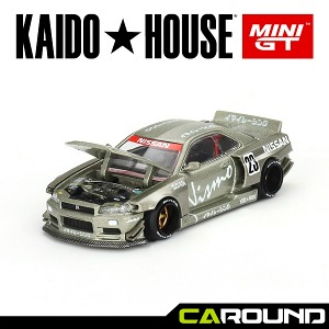 KaidoHouse x 미니지티(KHMG103) 1:64 닛산 스카이라인 GT-R (R34) 카이도 웍스 V4 - 그린