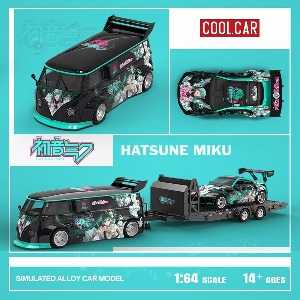 CoolCar 1:64 폭스바겐 T1 버스 / 닛산 350Z / 트레일러 (Hatsune Miku Livery - 3가지 옵션)